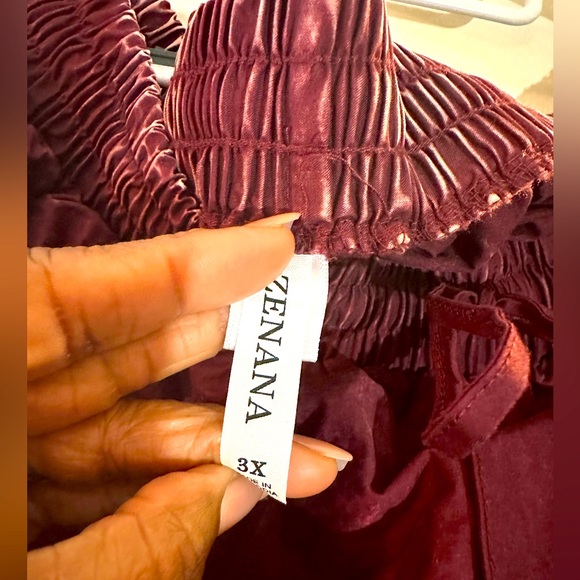 NWOT Burgundy Acid Wash Maxi Tiered Skirt - Picture 4 of 4